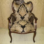 chairs reupholstered with beautiful tapestry fabric