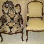 chairs reupholstered with beautiful tapestry fabric