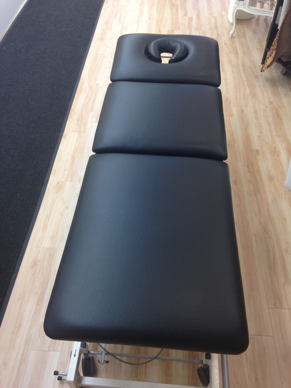 massage table re-upholstered