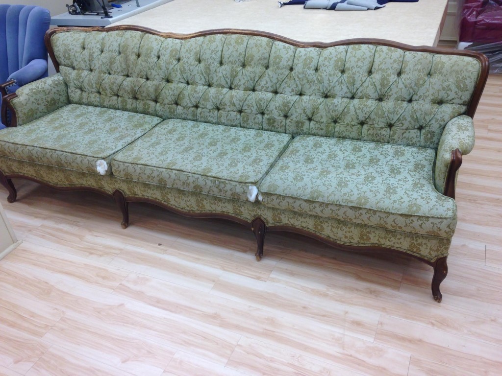 sofa upholstery - before